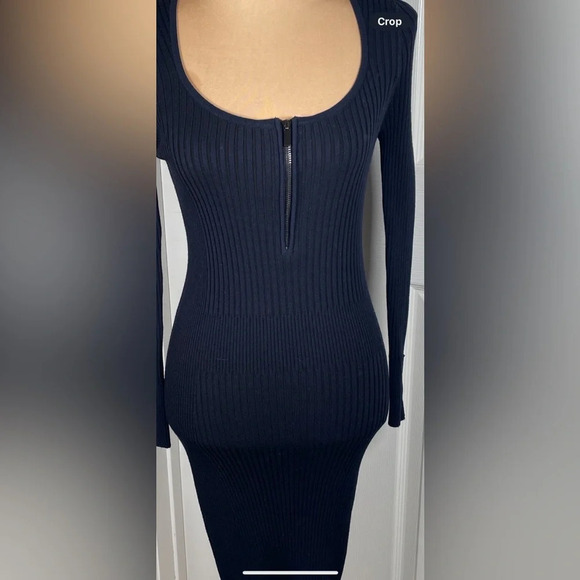 Cache Long Sleeve Blue Bodycon Dress Small - Picture 4 of 8